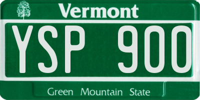 VT license plate YSP900