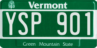 VT license plate YSP901