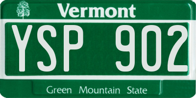 VT license plate YSP902