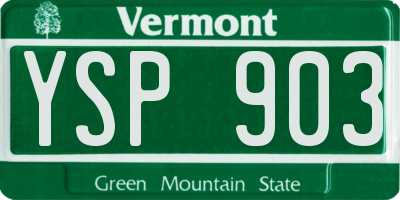 VT license plate YSP903