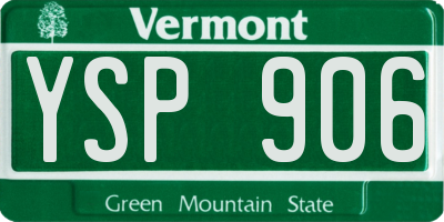 VT license plate YSP906
