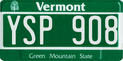 VT license plate YSP908