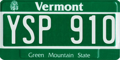 VT license plate YSP910