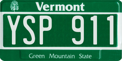 VT license plate YSP911
