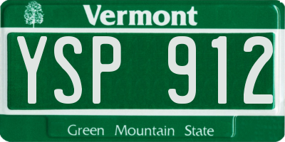 VT license plate YSP912