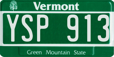 VT license plate YSP913