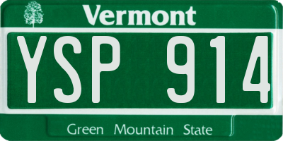VT license plate YSP914