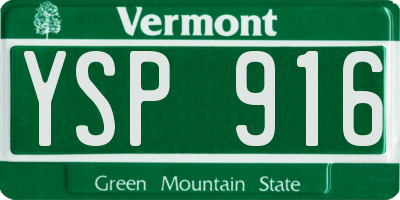 VT license plate YSP916