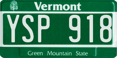 VT license plate YSP918
