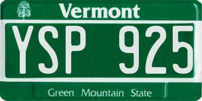 VT license plate YSP925