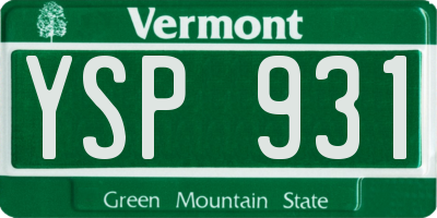 VT license plate YSP931