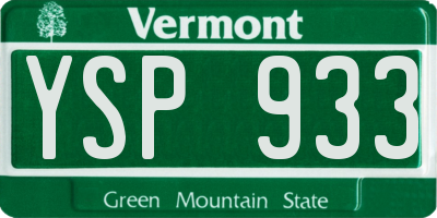 VT license plate YSP933
