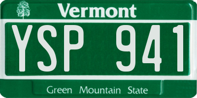 VT license plate YSP941