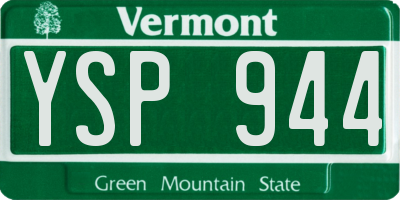 VT license plate YSP944