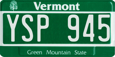 VT license plate YSP945