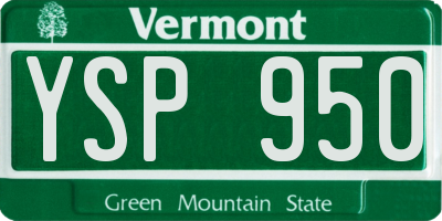 VT license plate YSP950