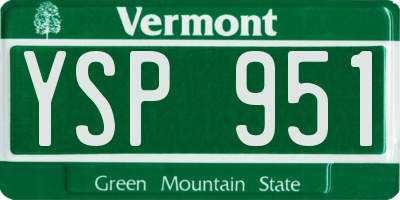 VT license plate YSP951