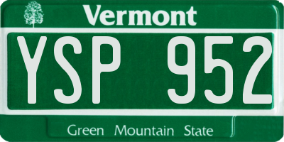 VT license plate YSP952