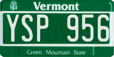 VT license plate YSP956