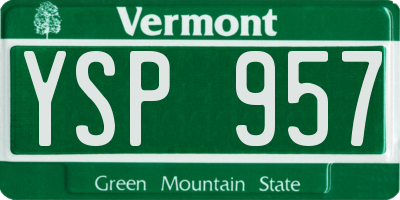 VT license plate YSP957