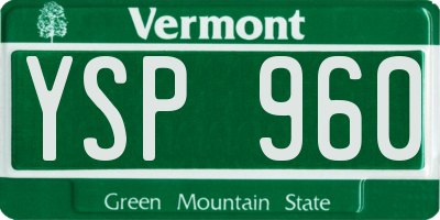 VT license plate YSP960