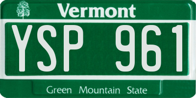 VT license plate YSP961