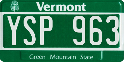 VT license plate YSP963
