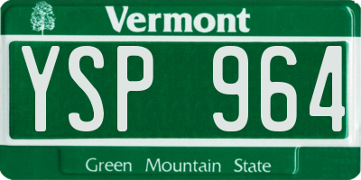 VT license plate YSP964