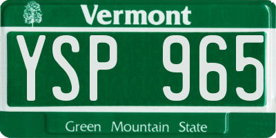 VT license plate YSP965