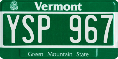 VT license plate YSP967