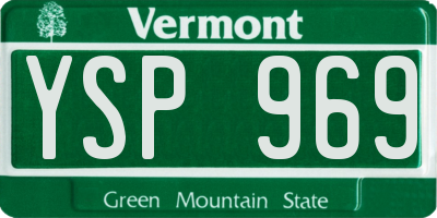 VT license plate YSP969