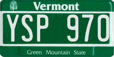 VT license plate YSP970
