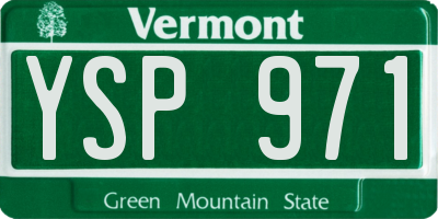 VT license plate YSP971