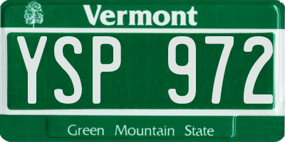 VT license plate YSP972