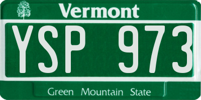 VT license plate YSP973