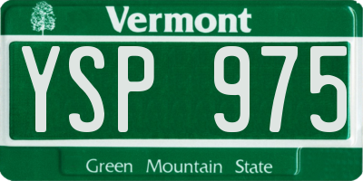 VT license plate YSP975