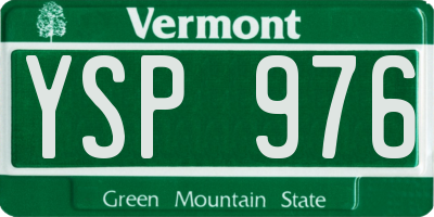 VT license plate YSP976
