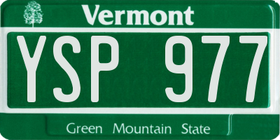 VT license plate YSP977
