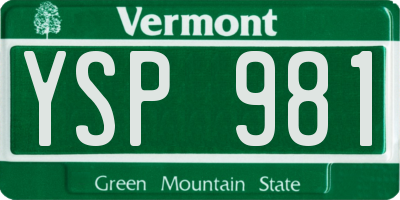 VT license plate YSP981
