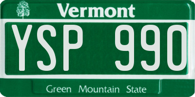 VT license plate YSP990