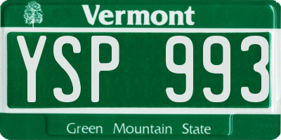 VT license plate YSP993