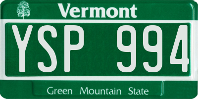 VT license plate YSP994