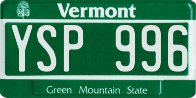 VT license plate YSP996