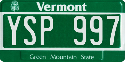 VT license plate YSP997
