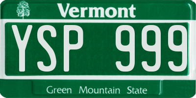VT license plate YSP999