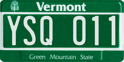 VT license plate YSQ011