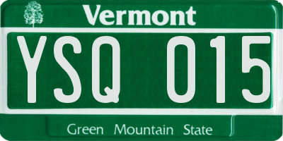 VT license plate YSQ015