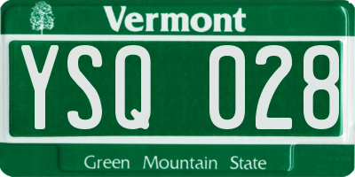 VT license plate YSQ028
