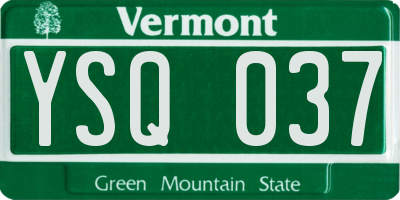 VT license plate YSQ037