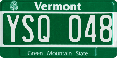 VT license plate YSQ048